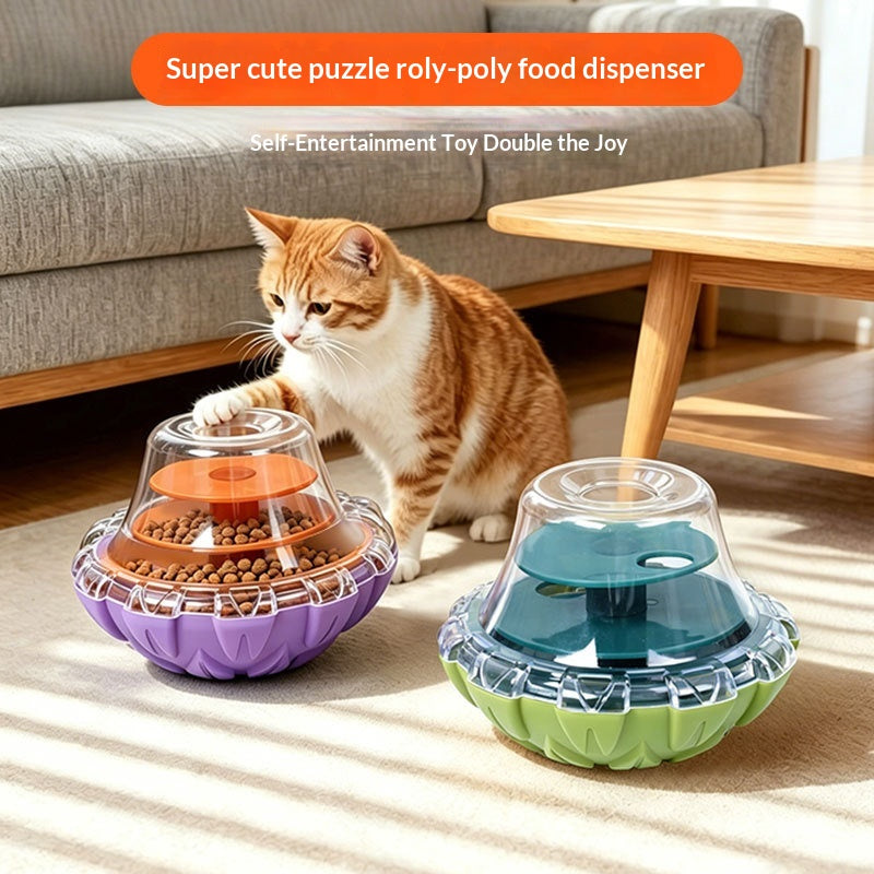 Roly-Poly Cat Food Dispenser Stress Relief Toy