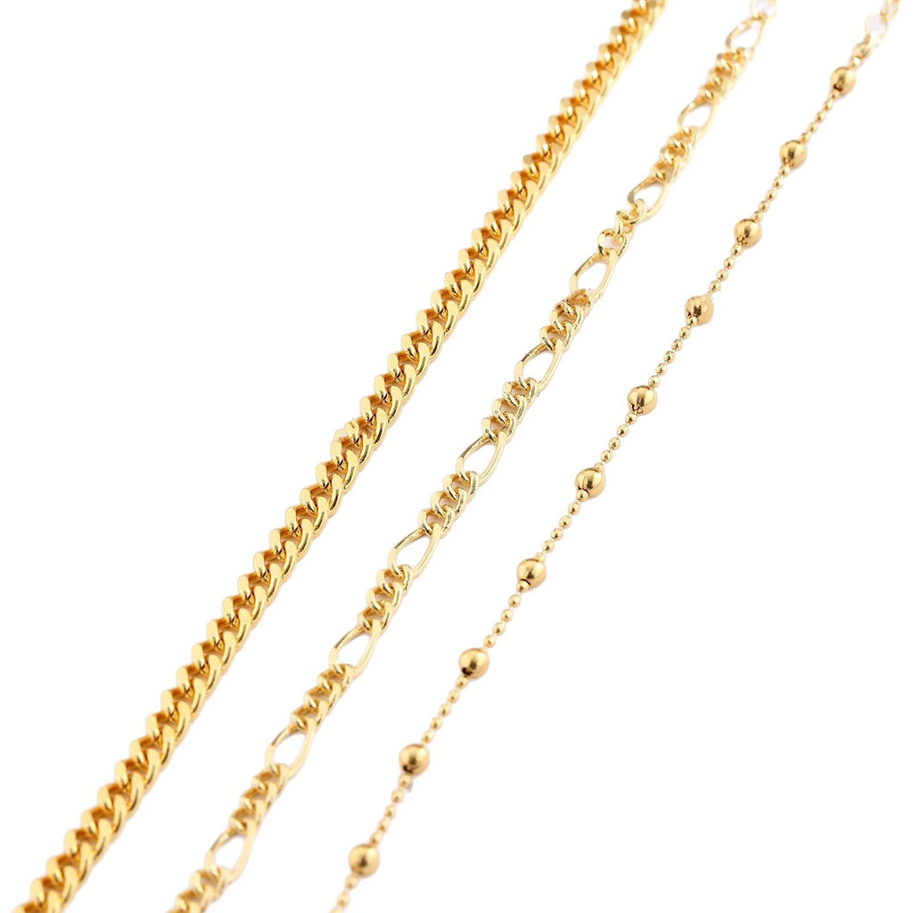 Ensemble de chaînes de chevilles polyvalentes 3 pièces en métal rétro