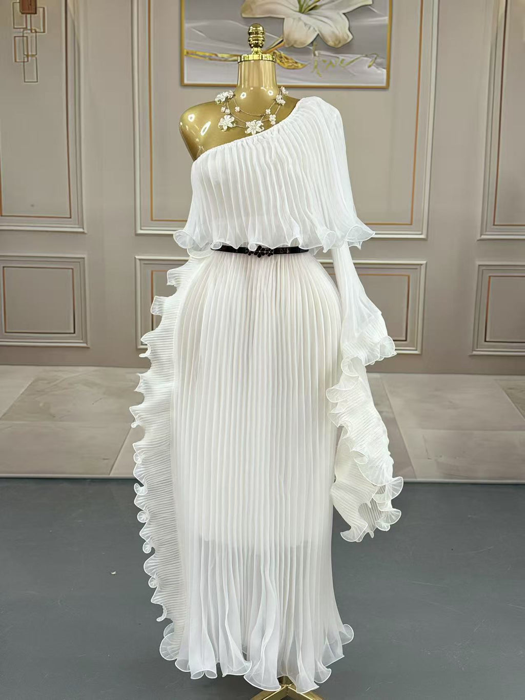 Robe de soirée élégante à une épaule mode