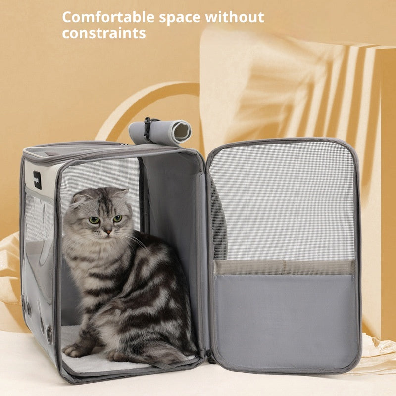 Sac à dos portable pour animaux de compagnie de grande capacité pour usage extérieur