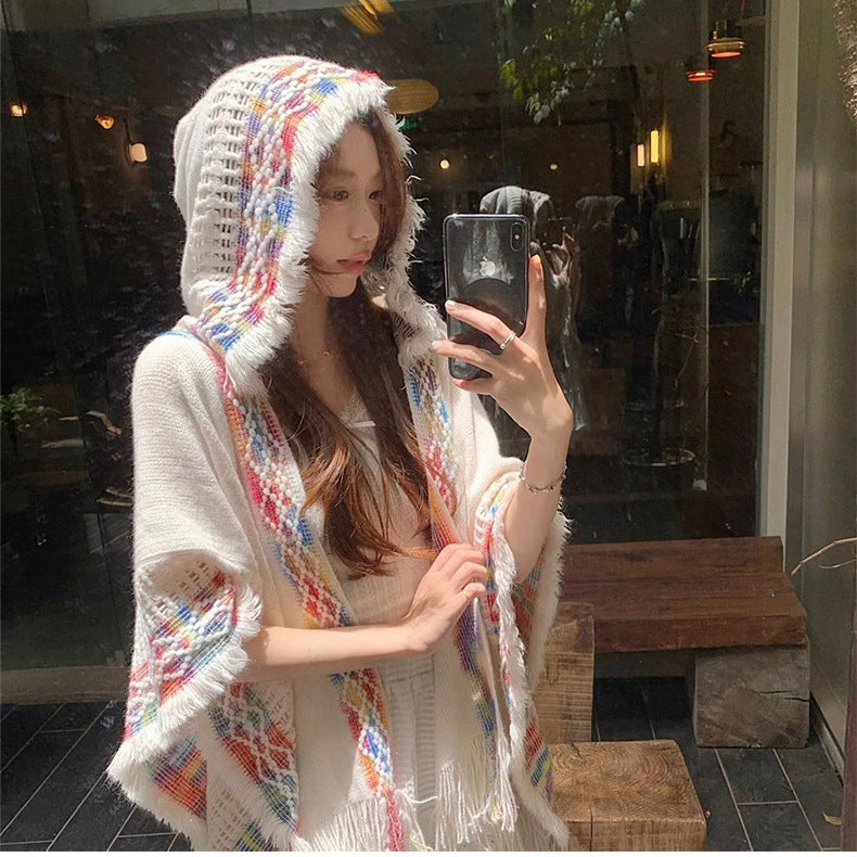 Vêtements d'extérieur pour femmes de style ethnique Cloak Forest