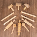 Ensemble de jouets de joint de rouleau d'épingle à rouleaux en bois massif