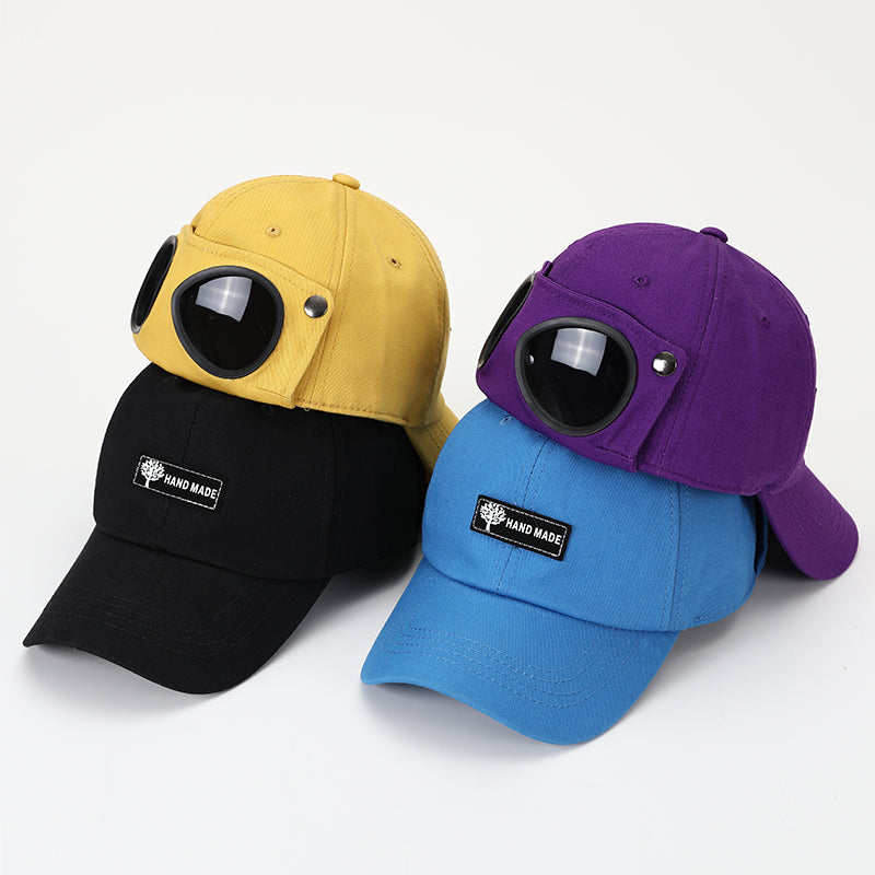 Lunettes de soleil tendance style coréen homme Chapeau pilote