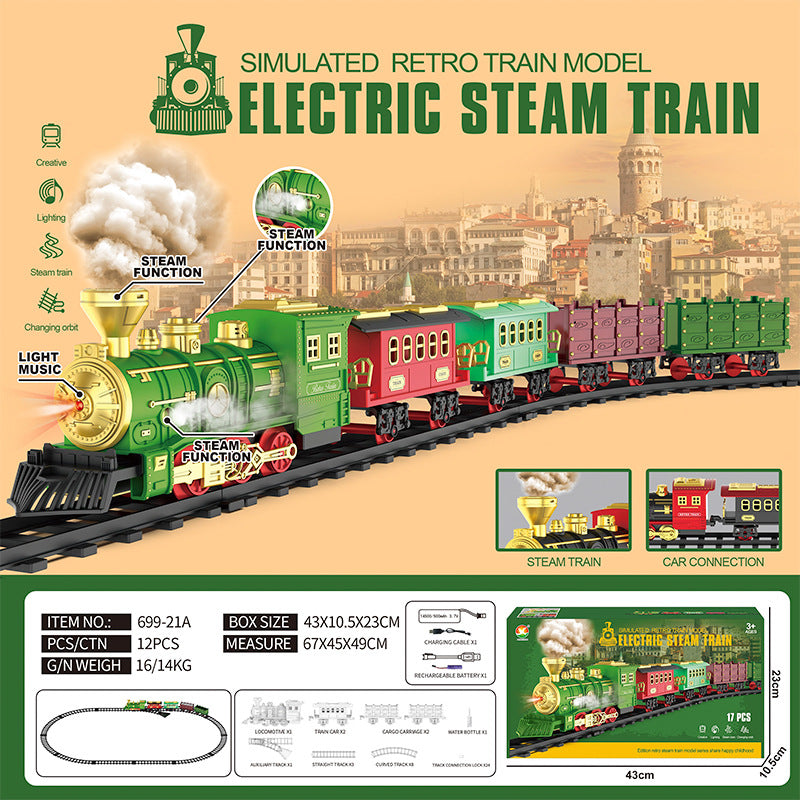 Classique Train Track Électrique Lamplight Musique Track Train Jeu