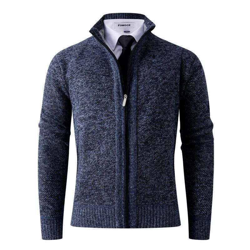 Amazon Temu Grande Taille Automne et d'hiver Fleece-Line Thickened Men's Sweater Knitted Card