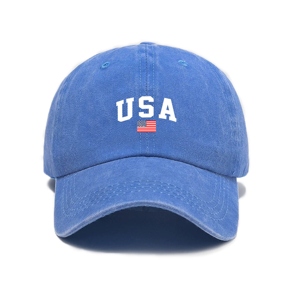 Imprimé lettre Lavé et décontraction Soft-crown Vintage Casquette de baseball