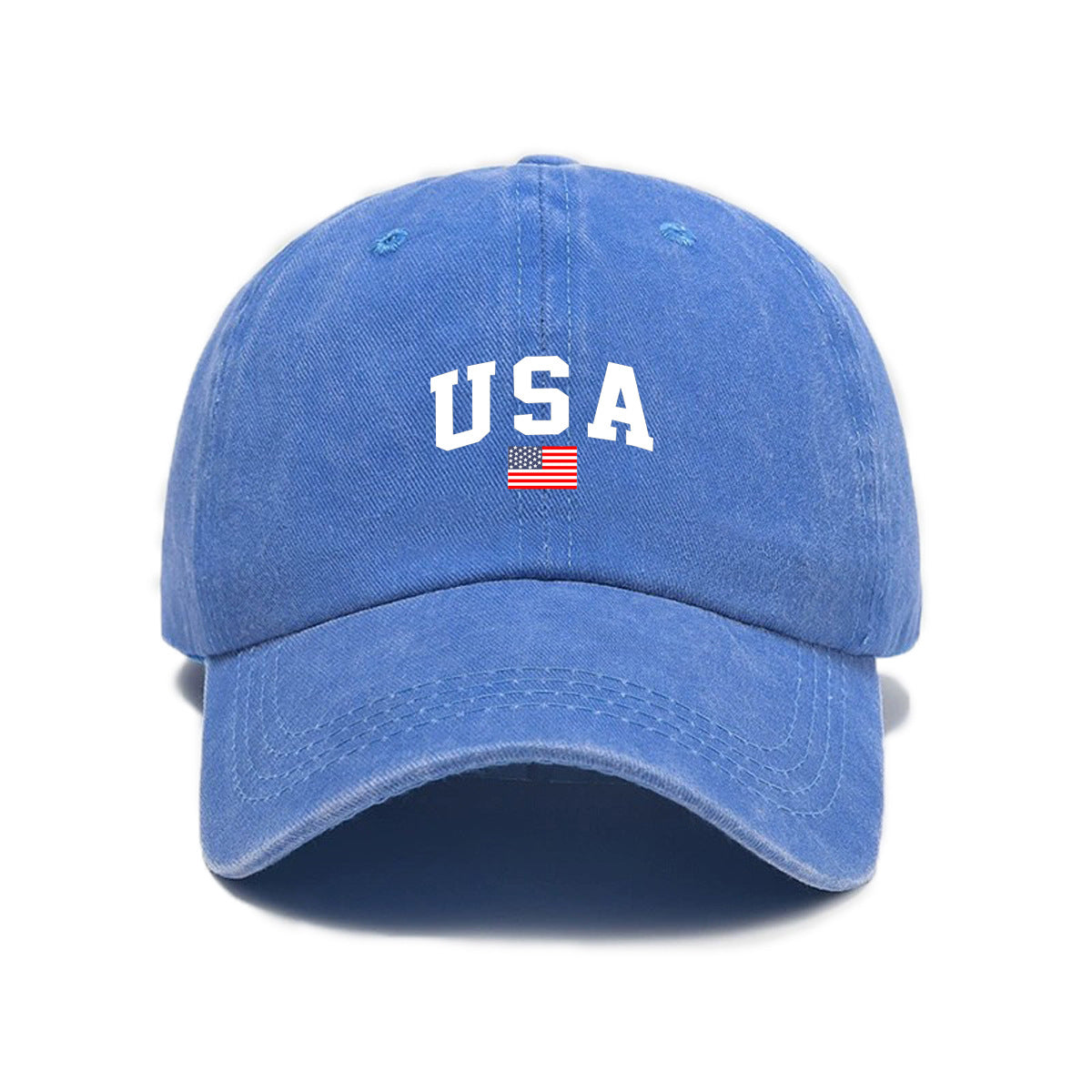 Imprimé lettre Lavé et décontraction Soft-crown Vintage Casquette de baseball