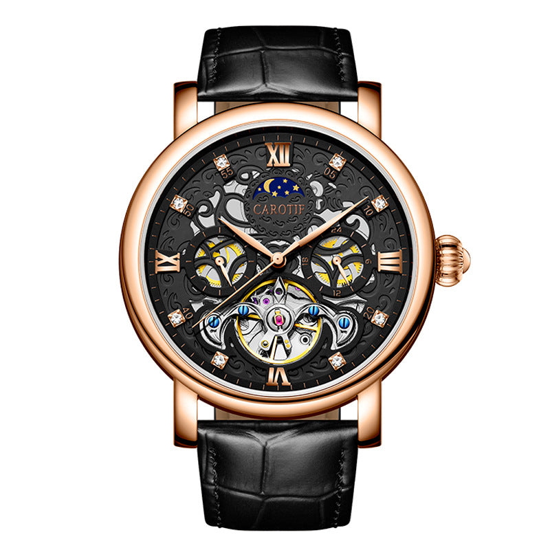 Montre en cuir lumineux Casual Business pour hommes
