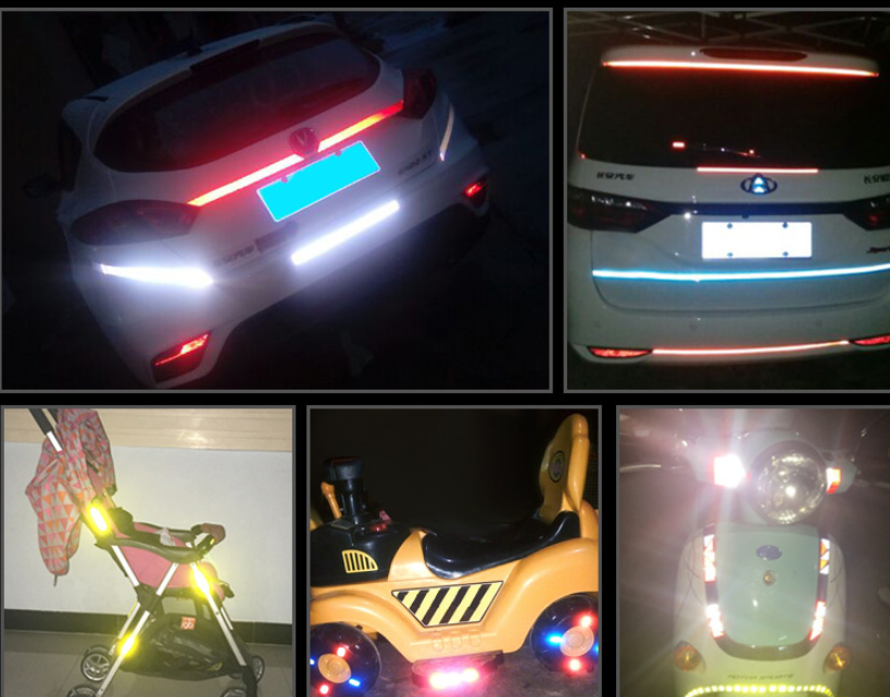 Voiture et moto vélo réfléchissant autocollants VTT lumineux autocollants mort mouche bi