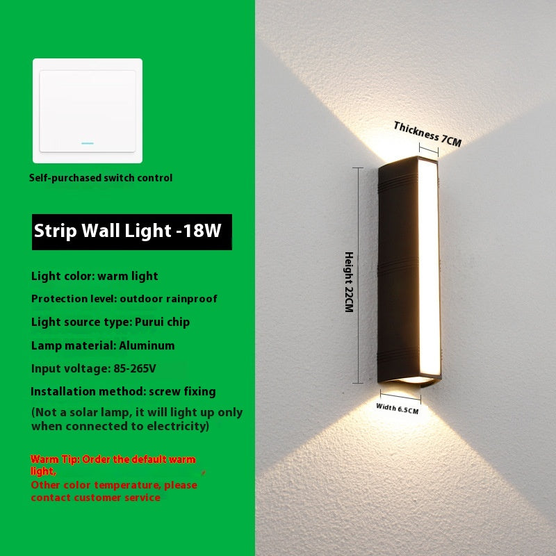 Moderne simple étanche Cour Cour Aisle porte Balcon lampe murale extérieure