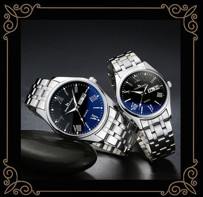 Montres étanches pour hommes ceinture en acier