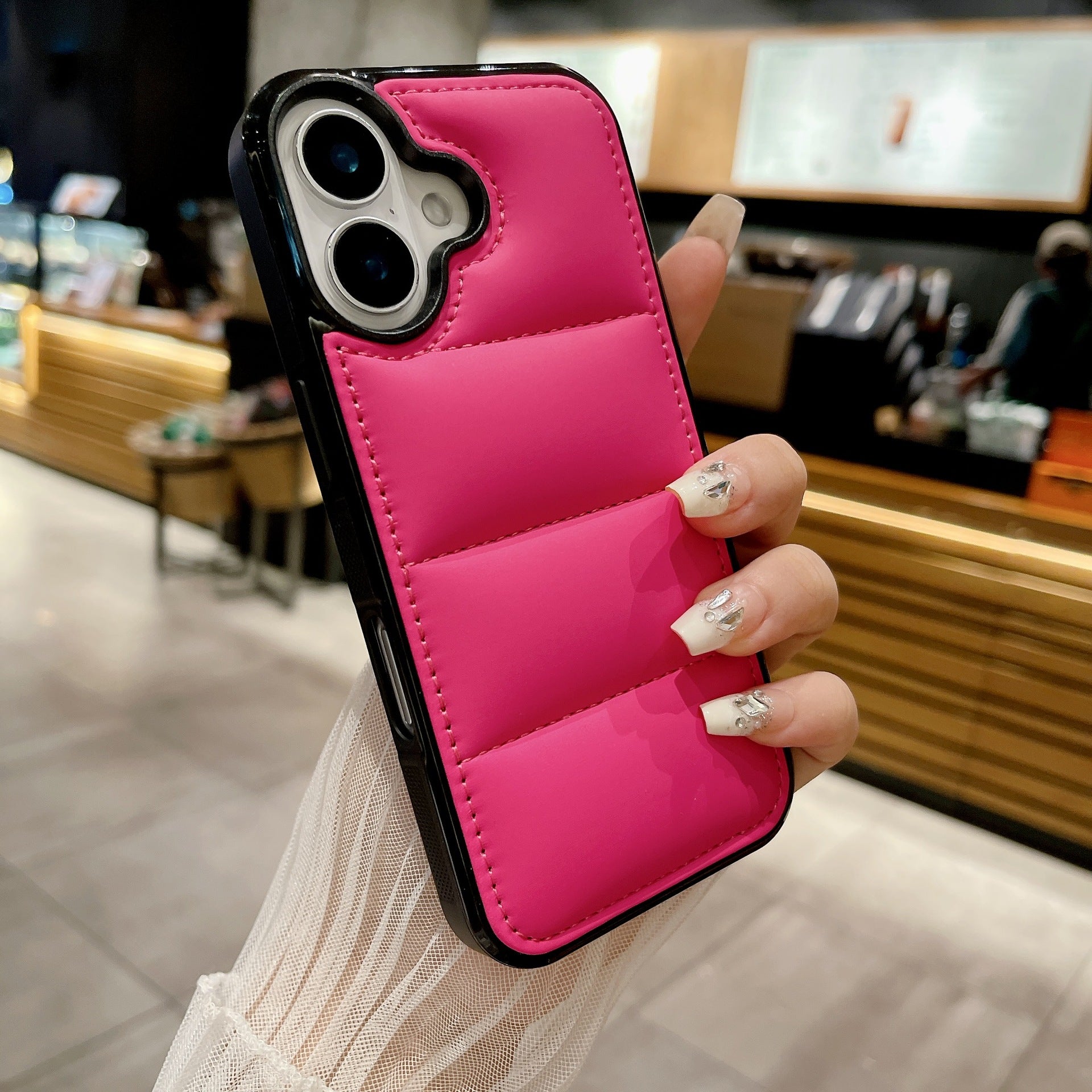 Mode Macaron Premium Jacket down Case téléphone