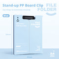 Support de pince de fichier simple-montée modèle-bleu-A4-1 pièce