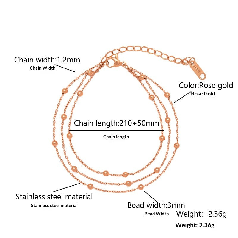 Perles métalliques multicouches fashionables et minimalistes