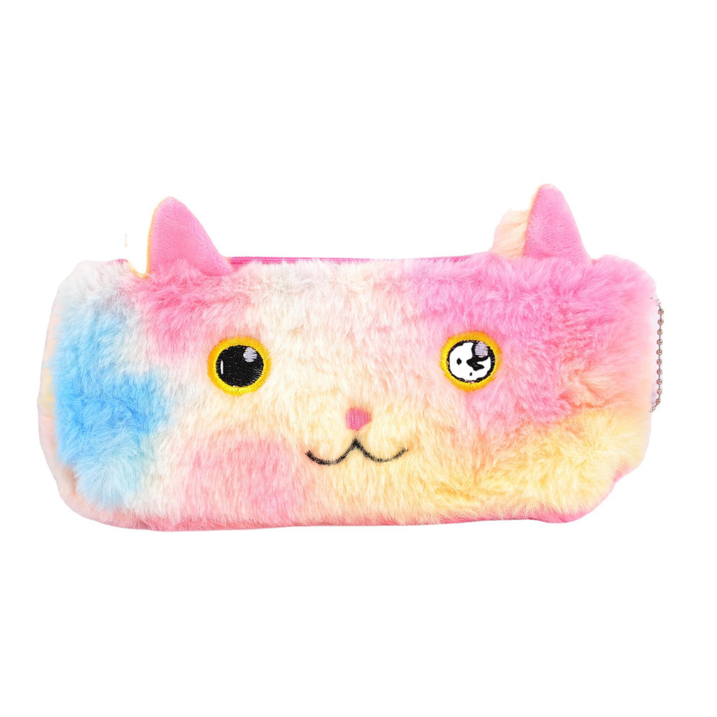Laser couleur chat peluche crayon cas étudiant papeterie sac