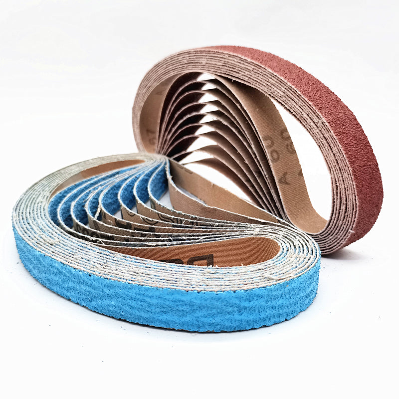 Ponceuse à courroie pneumatique petit 10x330mm polissage métallique avec anneau de rouleau