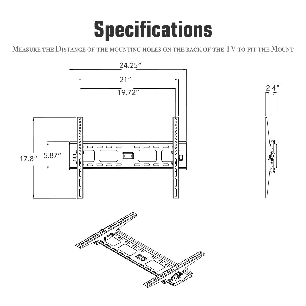TV Stand TMW600 a une capacité de charge de 50 kg