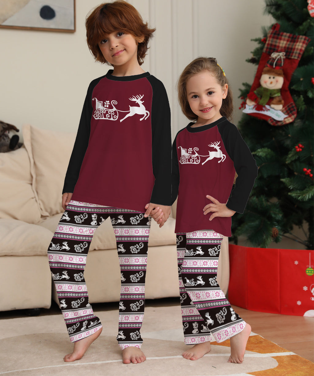 Motif de cerf de mode pour femmes avec rayures Impression de lettre costume de Noël
