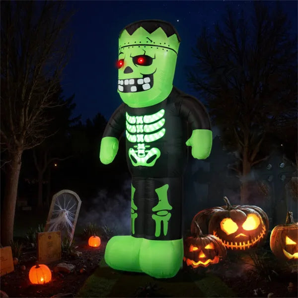 Lit LED gonflable Frankenstein (8,4ft) - 90s Inflation rapide Waterproof Outdoor Halloween