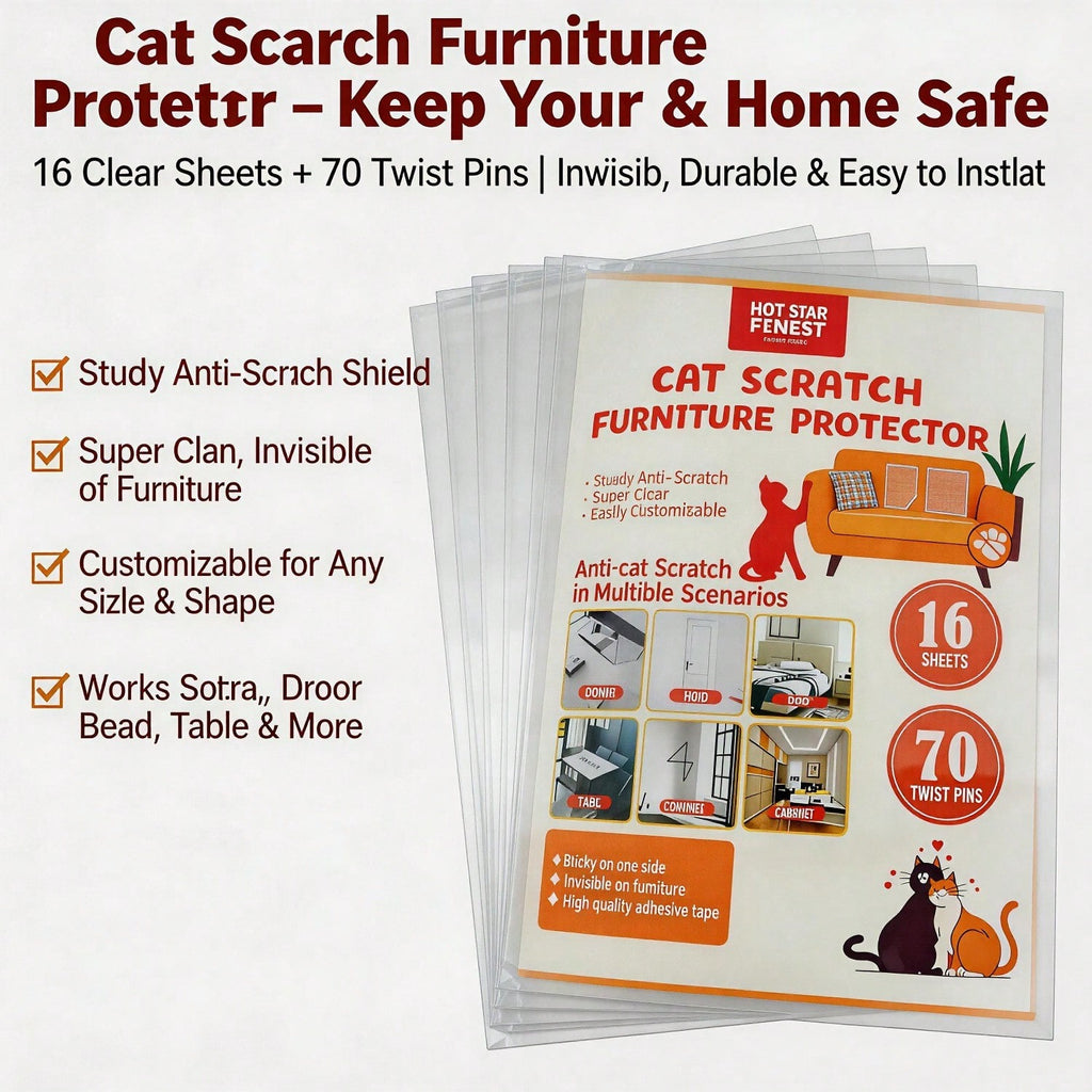 Ensemble de protecteurs de meubles de chat Scratch 16 feuilles claires