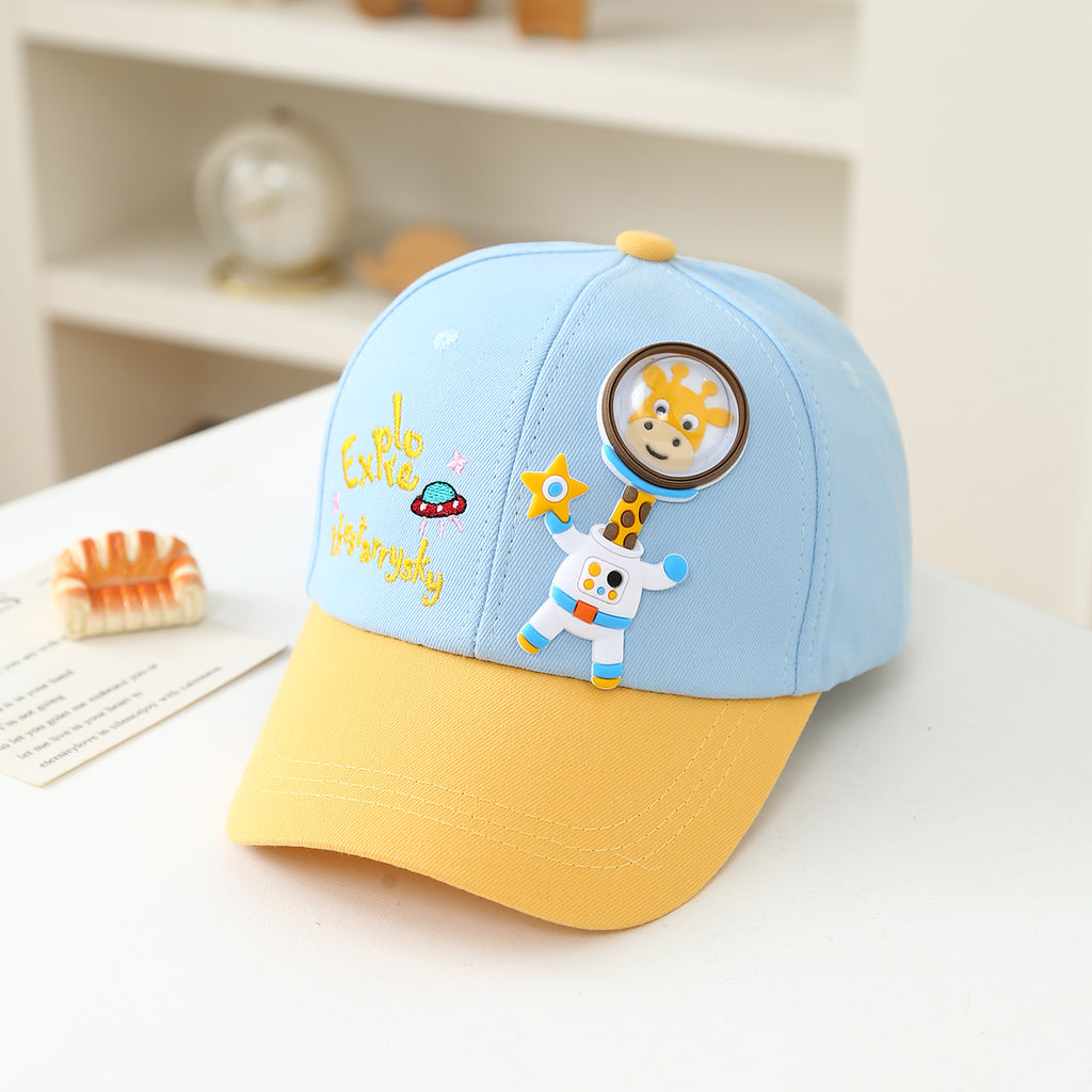 Printemps et été L'espace pour enfants Giraffe multicolore mignon et fashionable Casquette de baseball F