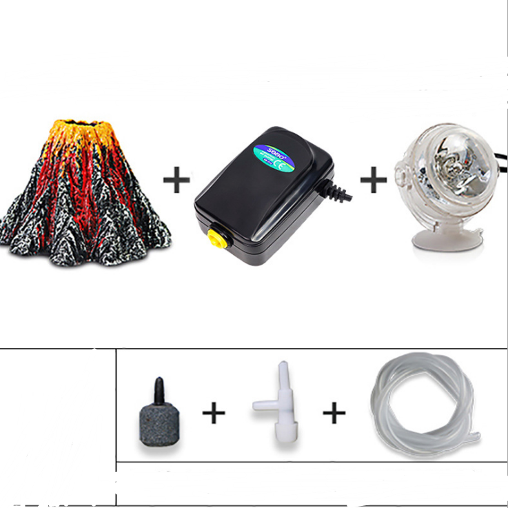 Creative Volcano Ornament for Fish Tank