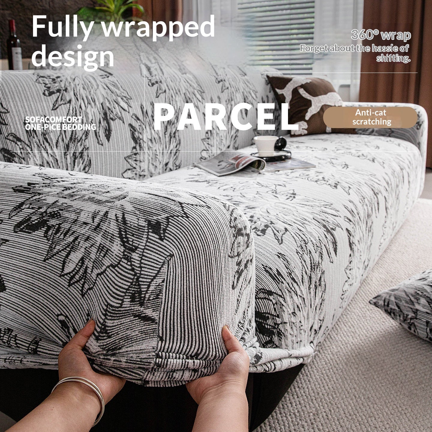 Accueil Loisirs Retro Jacquard Velvet Canapé Couverture