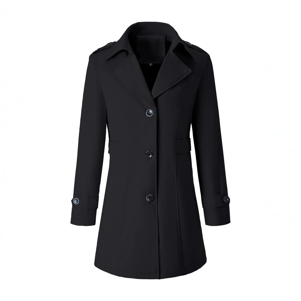 Printemps Automne Cintre à tête unique Figurine flatteur Vêtements de travail Coat