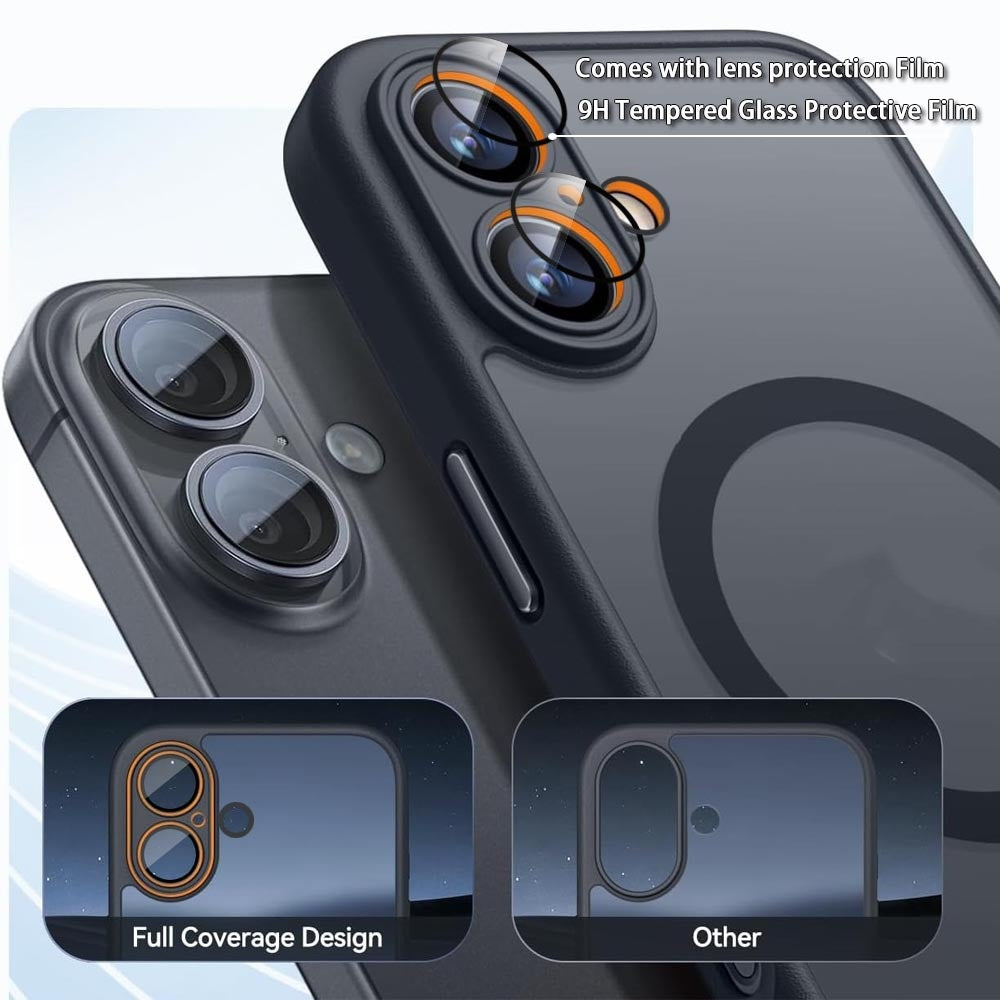 Dossier téléphonique Adsorption magnétique Couverture de protection semi-transparente par pulvérisation d'huile Matte