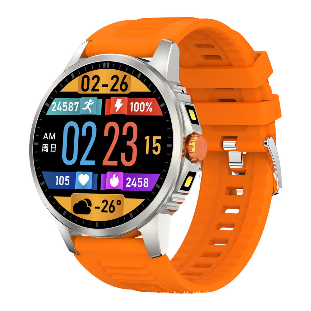 V5 Smartwatch écran rond avec double lampe de poche et Bluetooth