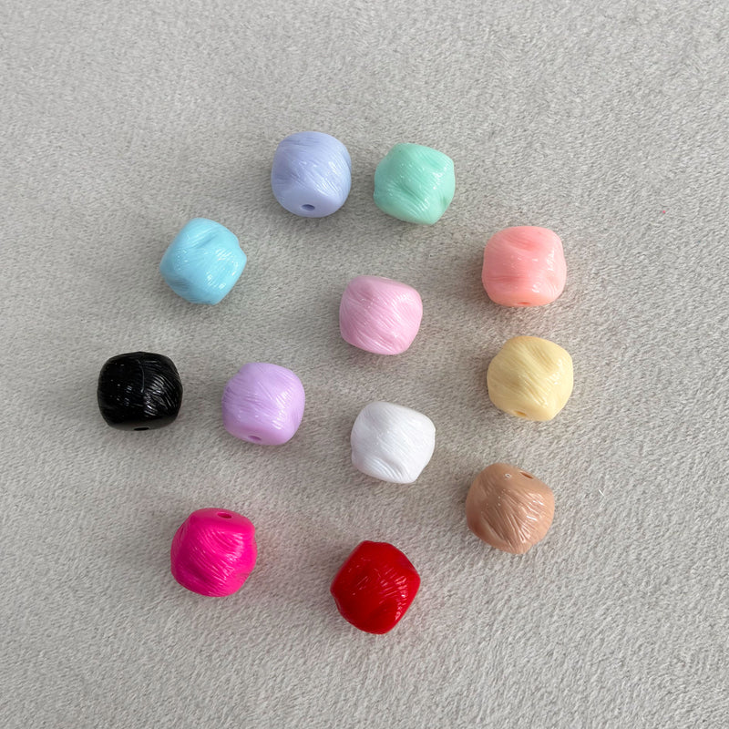 Perles d'espacement à barres acryliques texturées en ligne fine
