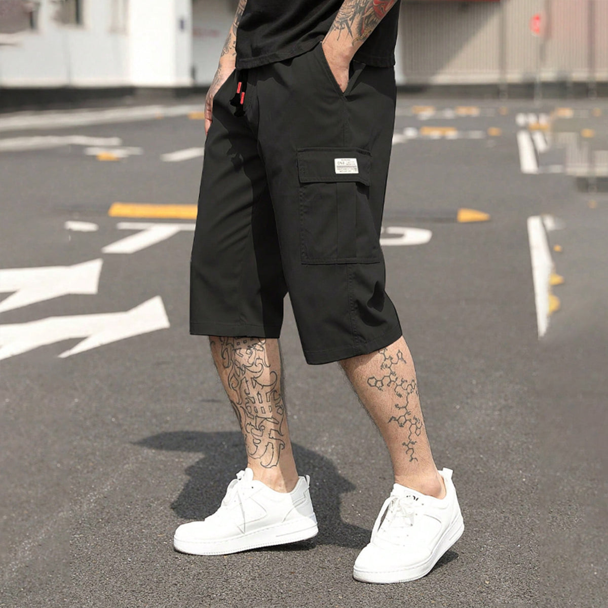 Été mince American-Style Minimalist Casual Hommes Cropped pantalons