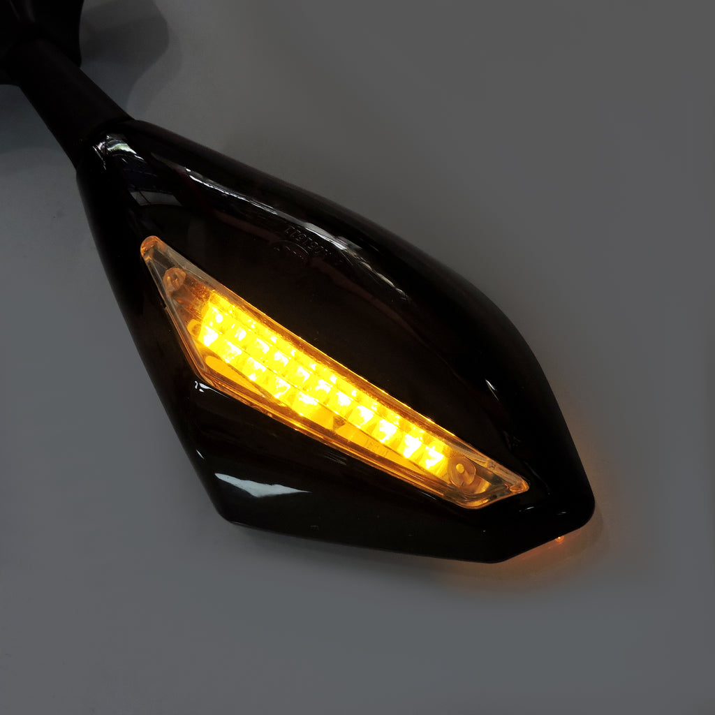Rétroviseur de moto avec feux