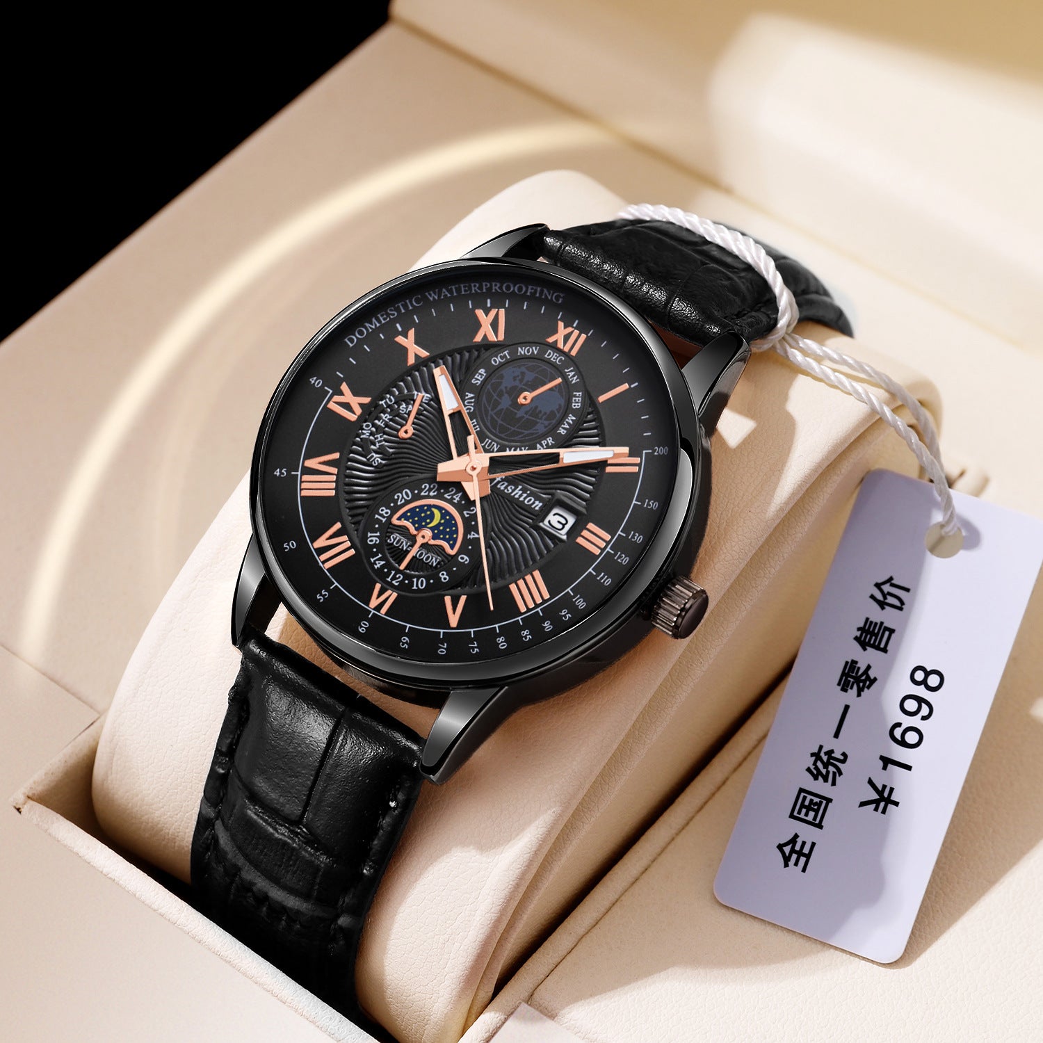 Montres pour hommes Calendrier lumineux non mécanique