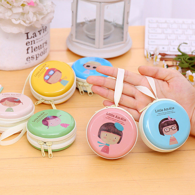 Coréen mignon cheval fer élément fille portefeuille zéro mini poche oreille paquet pièce porte-clés