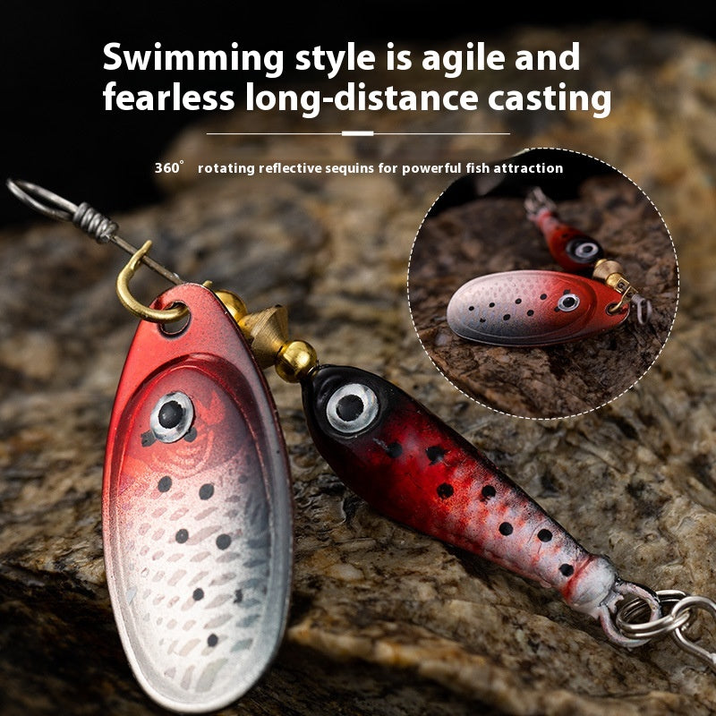 Paillettes rotatives Pointage manuel Pièce composite Simulation Lure Lure