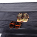 Simple Assemblage 5 niveaux Sac de chaussures en tissu non tissé avec poignée noir