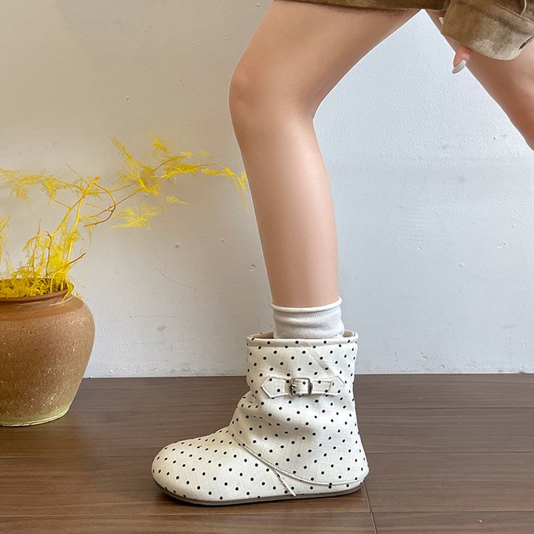 Bottes de slouch à rides vintage pour femmes