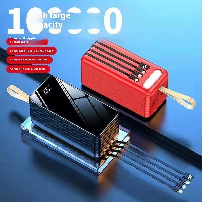 Super grande capacité avec câble Mah Power Bank Dortoir d'extérieur à charge rapide