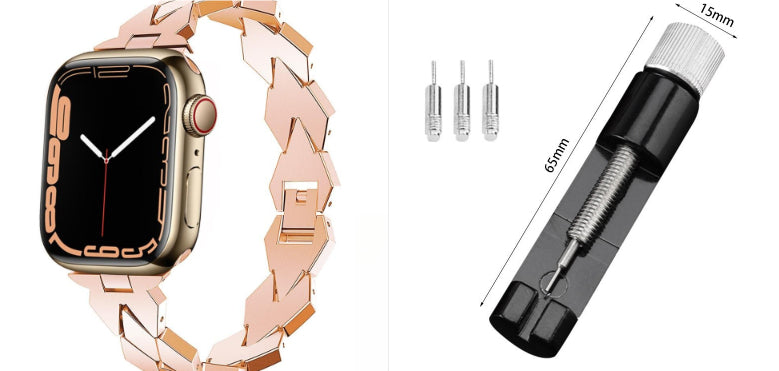 Bracelet en diamant à chaîne métallique en acier
