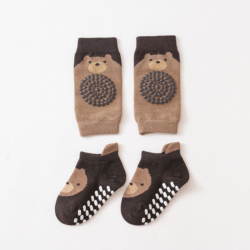Chaussettes pour genou non glissées appliquées à la colle