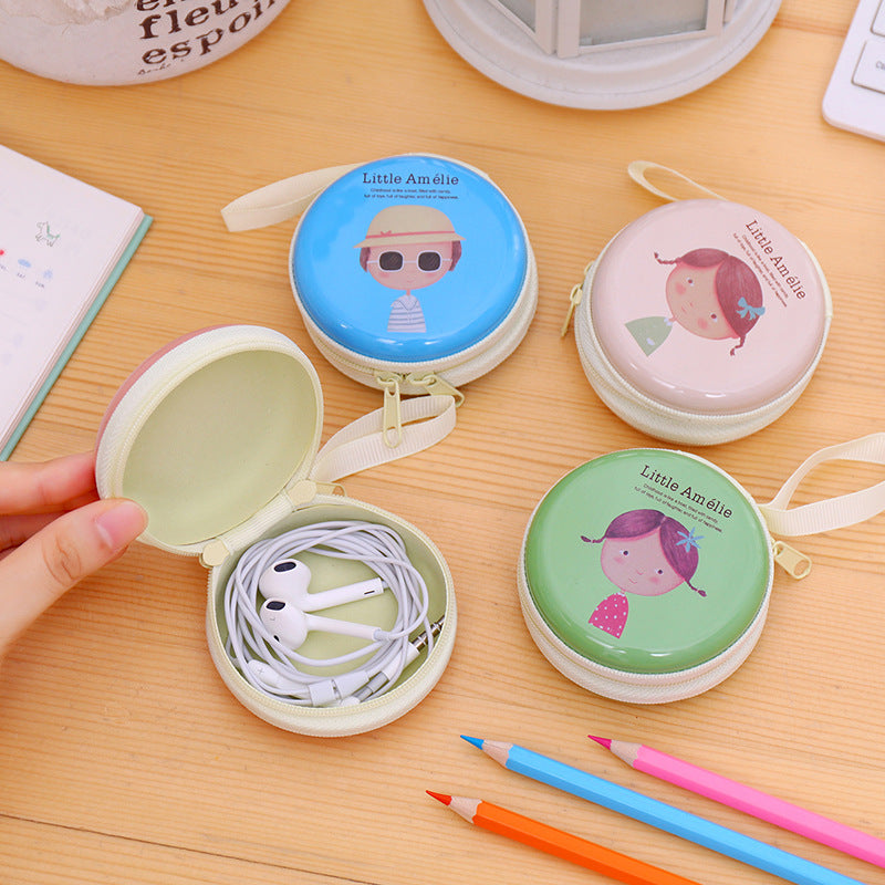 Coréen mignon cheval fer élément fille portefeuille zéro mini poche oreille paquet pièce porte-clés