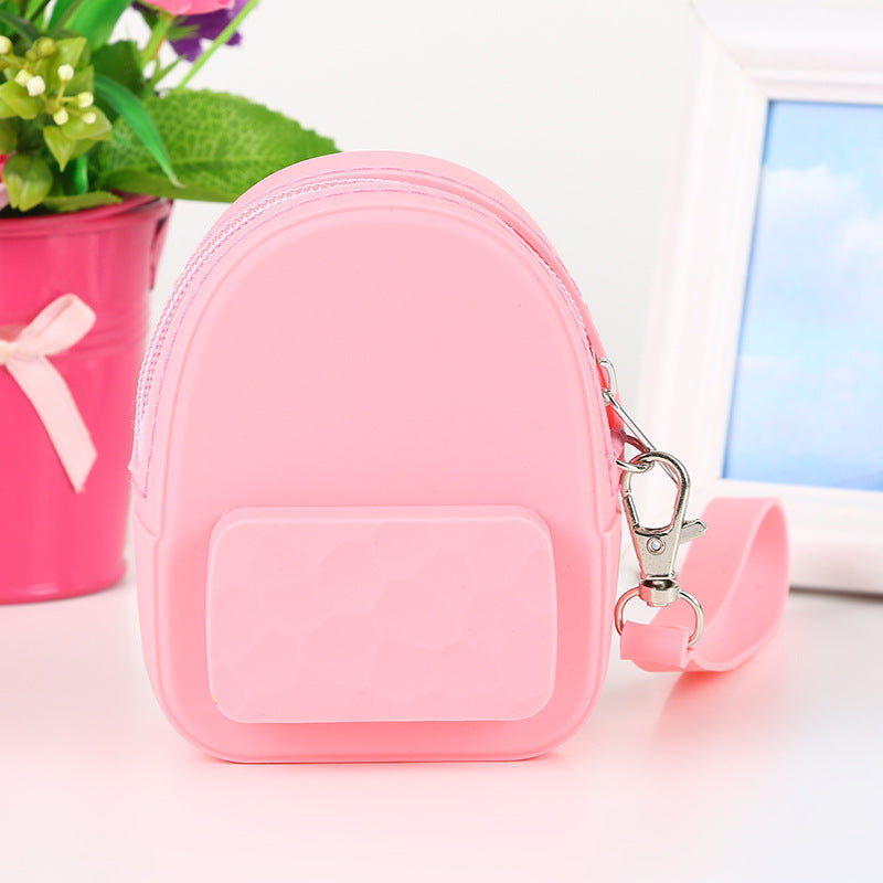 Beau sac à main portable pour écouteur en silicone