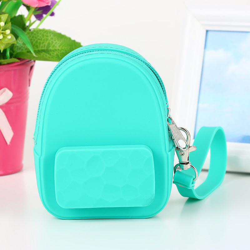 Beau sac à main portable pour écouteur en silicone