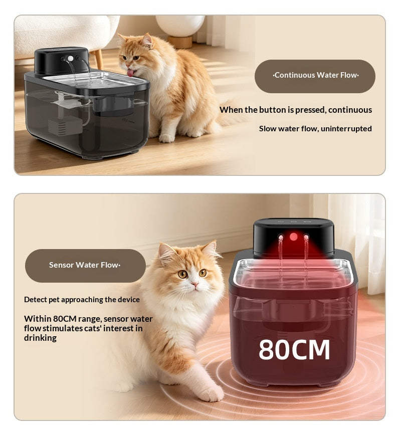 Smart Sensor sans fil Fontaine d'eau pour animaux