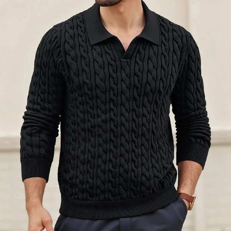 Men's long-sleeved knitted sweaters