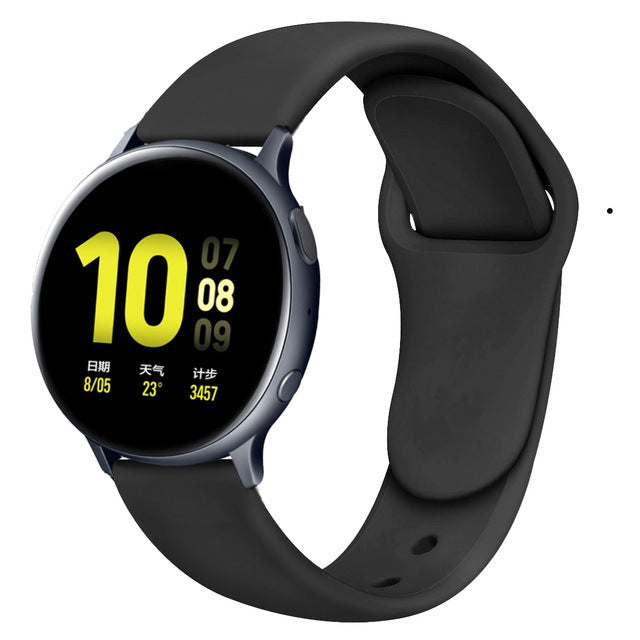 Convient pour Galaxy Active 2 boucle vers l'envers bracelet en silicone 20 22mm Sports intérieur boucle Str