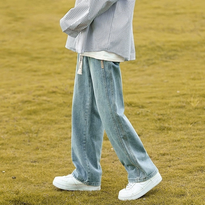 Pantalon large à jambe droite