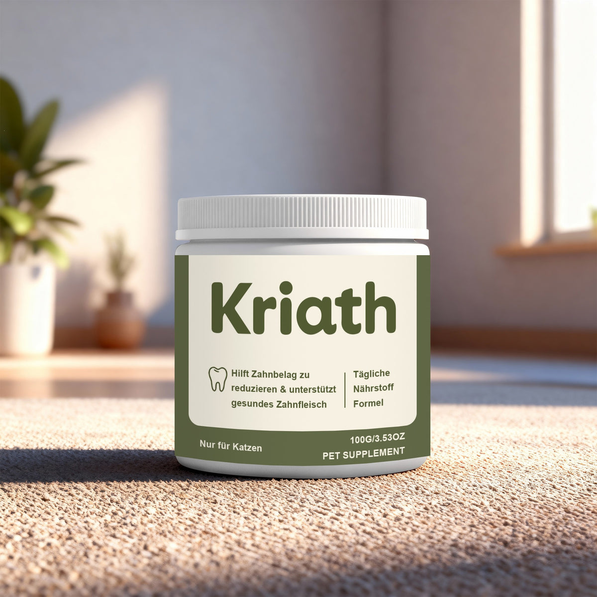 Kriath Cat Soins dentaires Poudre nutritive fraiche Hygiène buccale des chats