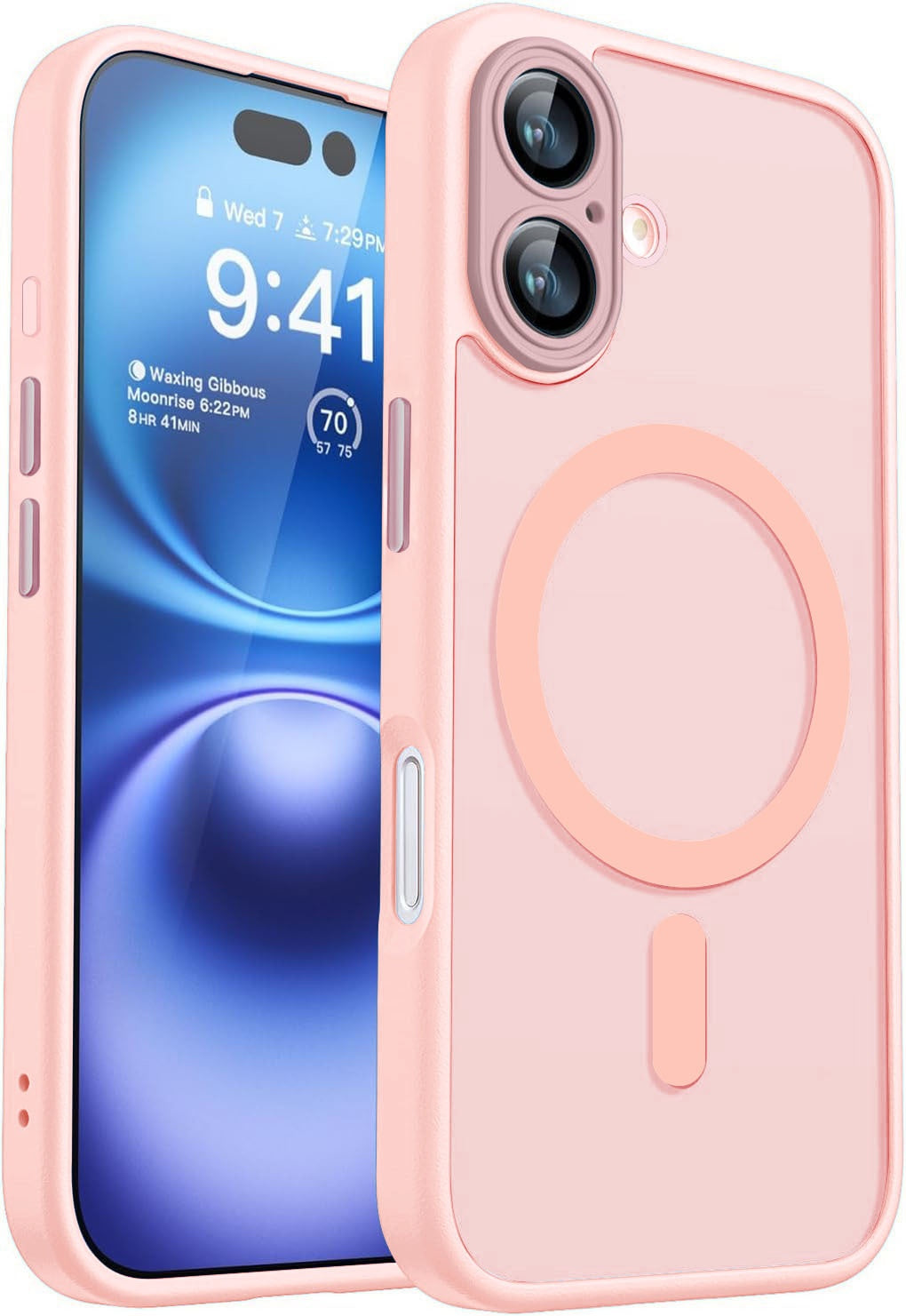 Dossier téléphonique Adsorption magnétique Couverture de protection semi-transparente par pulvérisation d'huile Matte